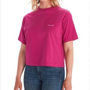 Marmot Pink Boxy Crop Tee
